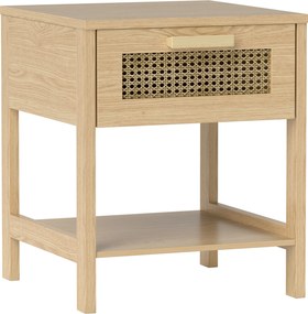 HOMCOM Stolik Nocny, Szafka Nocna, Stolik boczny z Szufladą, MDF 40 x 40 x 48,4 cm