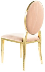Krzesło KING VELVET beżowe/ złote SIGNAL