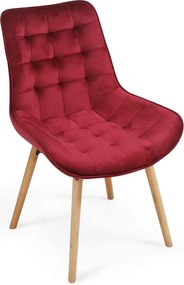 Zestaw krzeseł do jadalni, ciemnoczerwony, 2 szt