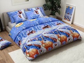 PrzytulneMieszkanie.pl PrzytulneMieszkanie.pl Pościel z mikropluszu WINTER WISH niebieska Rozmiar pościeli: 70 x 90 cm | 140 x 200 cm