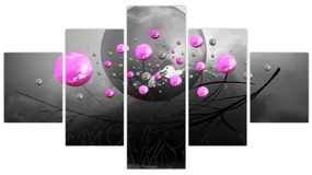 Obraz różowych kul (125x70 cm)