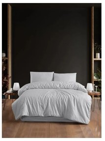 Jasnoszara 4-częściowa pościel dwuosobowa z prześcieradłem 200x220 cm – Mila Home