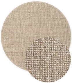 Dywan naturalny jutowy ręcznie tkany Boucle kremowy 160 cm x 160 cm koło