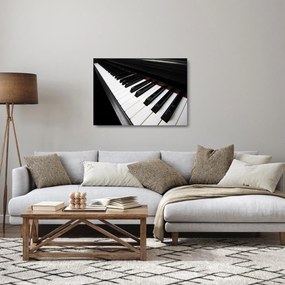 Obraz na szkle klawiszy fortepianu (70x50 cm)