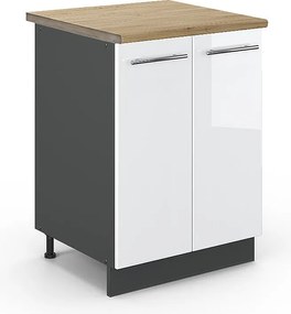 Szafki kuchenne biały wysoki połysk 60x60x82 fame-line