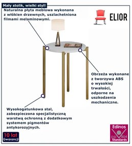 Biały okrągły stolik kawowy  L2-F87