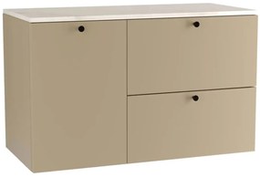 Szafka pod umywalkę z koszem cappuccino + marmur G0-L86
