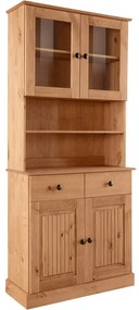 Witryna z litego drewna sosnowego w naturalnym kolorze 181x34 cm Mille – Støraa