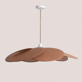 Lampa Sufitowa Wisząca Z Bawełny Okai Mus Terracotta & Ø87 Cm - Sklum