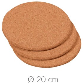 Podstawka pod garnek, korek, Ø 20 cm, 3 sztuki, Kesper