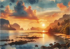 Obraz - Widok z plaży (70x50 cm)