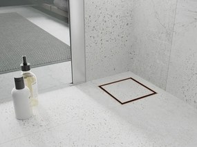 Mexen Flat-Q M13 wpust podłogowy kwadratowy 12 x 12 cm, miedź szczotkowana - 1C10012