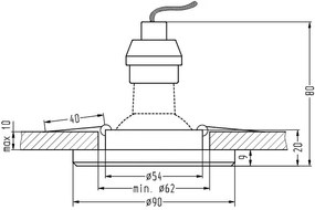 Niebieska oprawa sufitowa typu oczko 18X Z019 E0-W13