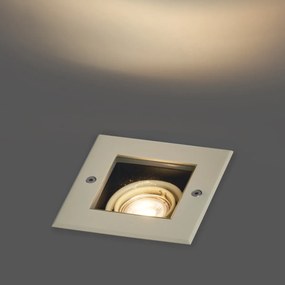 Nowoczesny reflektor gruntowy beżowy GU10 50 mm obrotowy i przechylny IP65 - Oneon