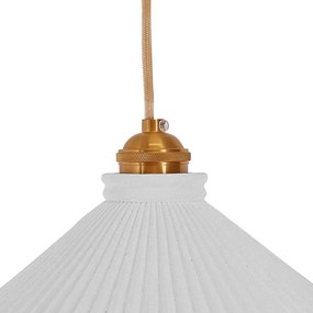 Biała lampa wisząca SULION Elena, wys. 150 cm