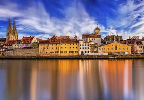 Fototapeta - Kolorowe miasteczko (196x136 cm)