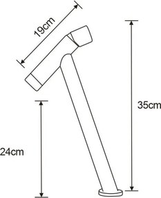 Mexen Astro bateria umywalkowa wysoka, czarna - 746910-70