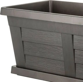 Bama Wielkogabarytowa skrzynka ogrodowa Legno antracyt, 60 x 30 x 25 cm, 60 cm