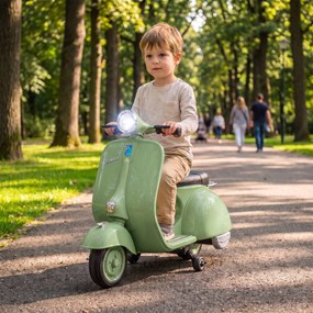 AIYAPLAY Elektryczny motocykl dla dzieci 6 V z kółkami podporowymi, akumulatorem litowym, Softstart, muzyką, USB, reflektorem, klaksonem | Aosom PL