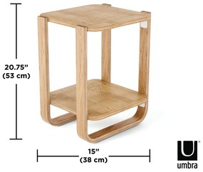 Stolik z drewna eukaliptusowego 38x42 cm Bellwood – Umbra