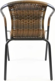 Zestaw krzeseł ogrodowych bistro,brązowe, 2 szt