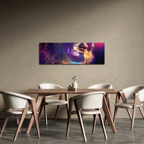 Obraz mistycznej kobiety (z zegarem) (90x30 cm)