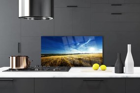 Szkło Ozdobne do Kuchni Słoneczne Łany Zboża