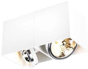 Design Reflektorek / Spot / Spotow biały prostokątny 2-light - BoxDesignerski Oswietlenie wewnetrzne