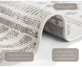Szaro-kremowy chodnik odpowiedni na zewnątrz NORTHRUGS Biri, 80x250 cm