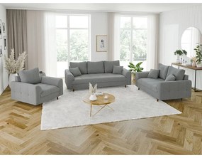 Szara sofa z materiału bouclé 150 cm Ariella – Ropez