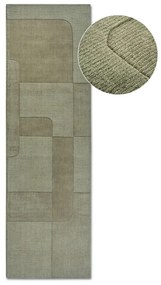 Zielony wełniany chodnik tkany ręcznie 80x250 cm Charlotte – Villeroy&Boch