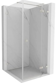 Mexen Lunar T kabina prysznicowa uchylna prawa 70 x 70 cm, transparent, nikiel szczotkowany - 834T-070-070-97-00-P