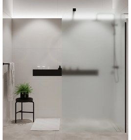 Ścianka prysznicowa Walk-in szkło satynowe matowe 8 mm MOLIS Satin Square MASSI | rożne rozmiary : Kolor profili kabiny - złoty szczotkowany, Szerokość ścianki - 70 cm, Typ montażu - WALK in FIX (Do ściany)