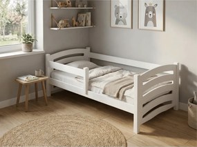 Łóżko dziecięce MELA 80 x 160 cm, białe Stelaż: Bez stelaża, Materac: Materac EASYSOFT 8 cm