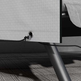 Outsunny Osłona na Meble Ogrodowe, Pokrowiec Ochronny dla Mebli Zewnętrznych, 215 cm x 155 cm x 150 cm, Szary