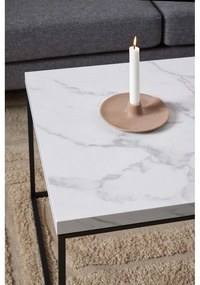 Biały stolik z blatem w dekorze marmuru 55x110 cm Barossa – Actona