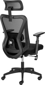 Krzesło biurowe z oparciem siatkowym Ergobit, zgodne z normą BHP