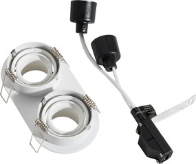 Zestaw 6 reflektorów wpuszczanych białych GU10 35 mm z możliwością przechylania 2-punktowe - Installa