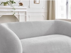 Jasnoszara sofa z tkaniny szenilowej 160 cm Celine – Bobochic Paris