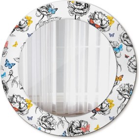 Lustro dekoracyjne okrągłe Motyl