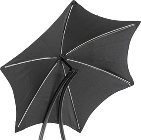 Leżak Ogrodowy z Parasolem CARPA Czarny