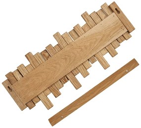 Wieszak ścienny z litego drewna dębowego w naturalnym kolorze 3 cm Caltra – House Nordic