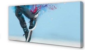 Obraz drukowany na płótnie Nogi w Kolorowe Ciapki