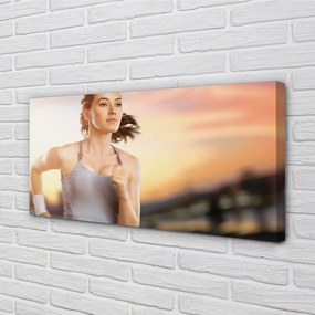 Duży obraz na płótnie Kobieta na Tle Nieba