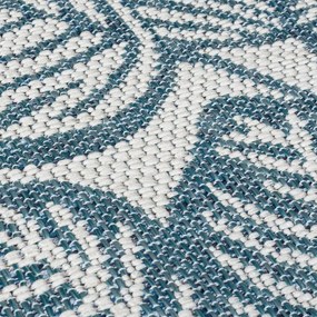 Zielono-niebieski okrągły dywan odpowiedni na zewnątrz ø 160 cm Bella Leaf – Flair Rugs