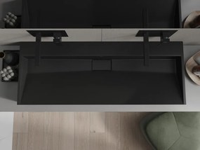 Mexen Ava umywalka nablatowa z konglomeratu B/O 120 x 46 cm, czarna - 23011270