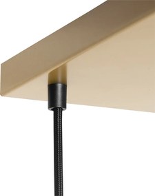 Lampa wisząca mosiądz z niebieskim i zielonym szkłem 8-świateł - Sandra