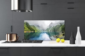 Panel Szklany Odbicie Gór w Jeziorze