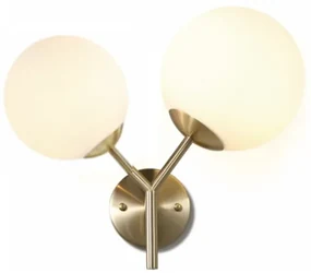 Biale kule nowoczesny kinkiet White Ball Hromo Wall
