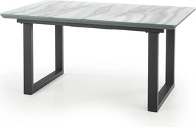 Rozkładany stół w stylu industrialnym Marley w optyce marmuru